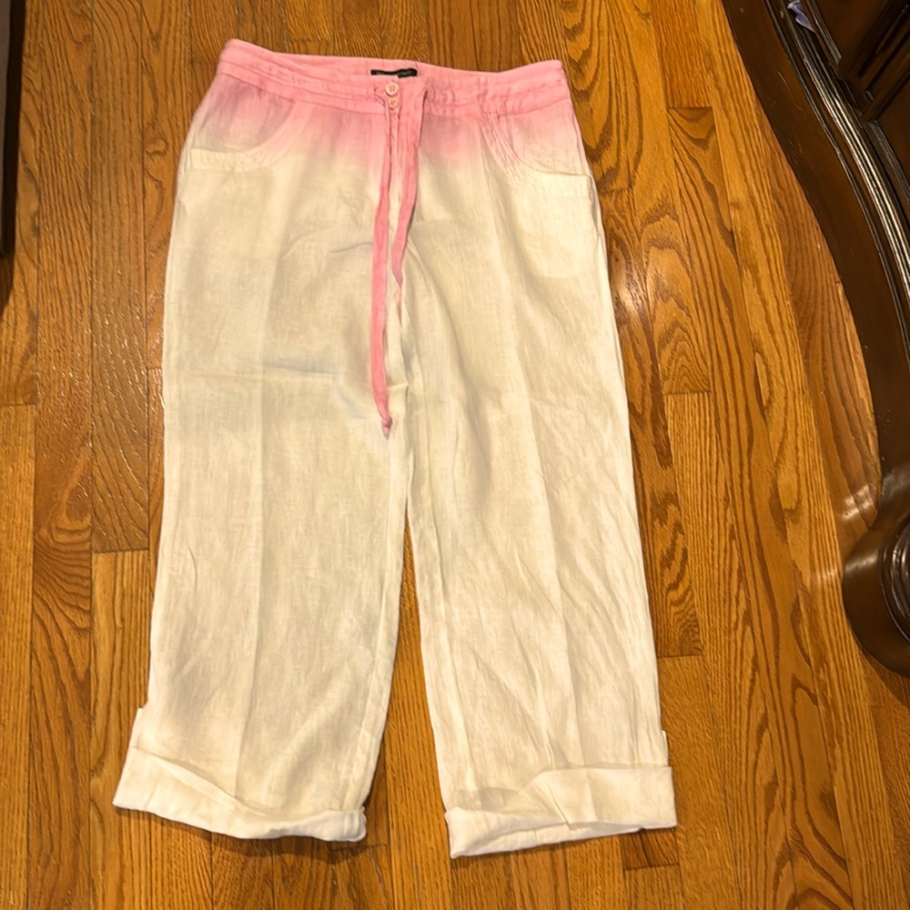 NWT ladies linen cropped pants size 10